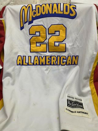 Limited Edition Carmelo Anthony Mcdonalds All American Jersey (56) Xxl