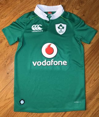 Canterbury Ireland Rugby Union Jersey Shirt Irfu Youth Age 14 Vodafone Vapodri