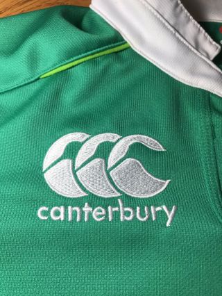 Canterbury Ireland Rugby Union Jersey Shirt IRFU Youth Age 14 Vodafone Vapodri 3