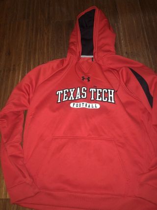 Under Armour Texas Tech Hoodie Men’s Size Medium Red Raider Sweatshirt