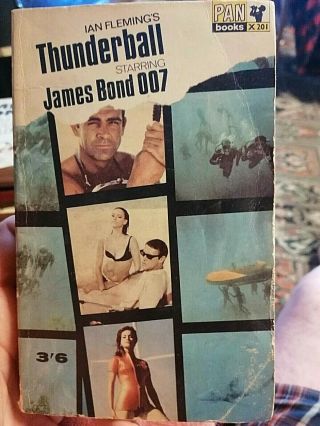 Thunderball Ian Fleming James Bond 007 Film Movie Cover 1966 Pan Paperback