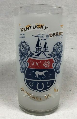 1968 Official Kentucky Derby Glass Churchill Downs Julep Horse Racing