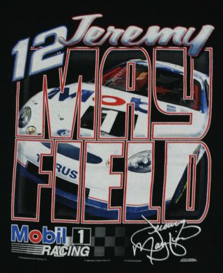 Jeremy Mayfield Vintage 90 ' s 1998 Mobil 1 Racing NASCAR T - Shirt Large 2