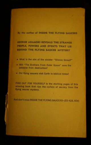 Behind The Flying Saucer Mystery George Adamski 1967 No Cover
