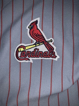 Vintage St.  Louis Cardinals Jersey Shirt XL Gray Pinstripes Majestic 1990s EUC 2