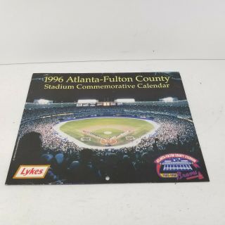 Lykes Atlanta Braves Fulton County Stadium Commemorative Calendar Schedule