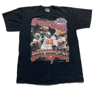 2000 Tampa Bay Buccaneers Bowl Xxxiv Playoffs T Shirt Sapp Alstott Vintage
