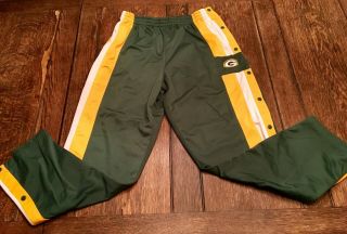 Vtg Green Bay Packers Game Day Mens Xl Snap Up The Side Pants By Phenom Rodgers
