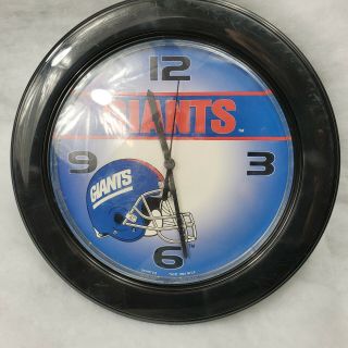 Vintage York Giants Nfl Spartus Wall Clock 1994 Battery Powered