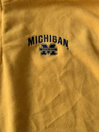 Men’s Xl University Of Michigan Wolverines Pullover 1/4 Zip Fleece
