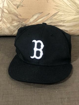 Boston Red Sox Era Fitted Hat All Black 59fifty Cap Mlb Baseball Size 7 1/4