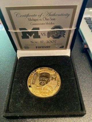 2007 Forever Collectibles Limited Edition Medallion University Of Michigan V Osu
