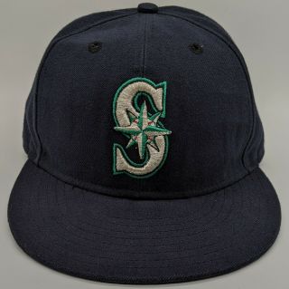 Era Seattle Mariners Mlb Embroidered Logo Hat 59fifty Fitted Cap 7 Blue