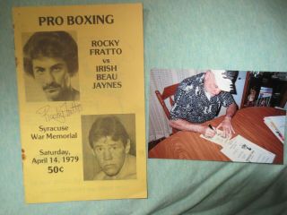 Onsite 4/14/1979 Signed Program - " Rocky Fratto Vs Irish Beau Jaynes " - " W/photo "