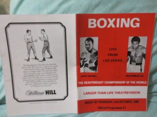 10/2/1980 Program - " Muhammad Ali Vs Larry Holmes " - " 40 Years Old " -