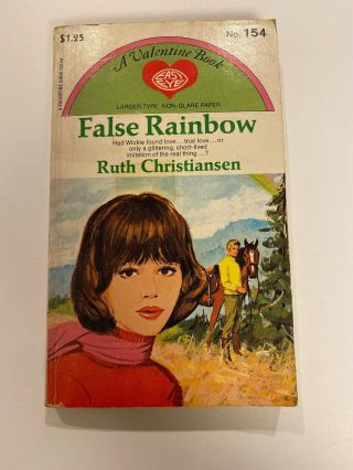 A Valentine Book “false Rainbow” Paperback Vintage Romance 1962