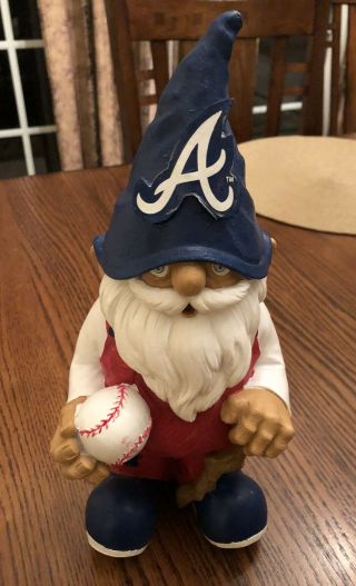 Atlanta Braves Baseball 8 " Garden Gnome Troll Forever Collectibles Brand Mlb.