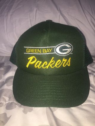 Vintage Green Bay Packers Trucker Hat Snap Back Annco