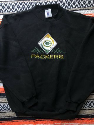 Green Bay Packers Vtg 90s Logo 7 Crewneck Sweatshirt Size Xl