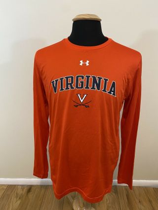Men’s University Of Virginia Under Armour Long Sleeve Shirt Size Small