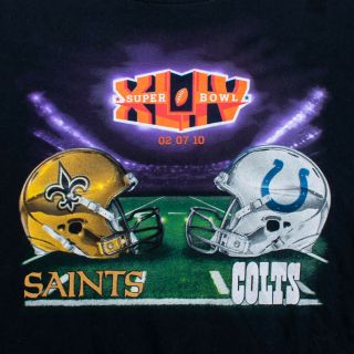 Nfl Orleans Saints Bowl Xliv Mens T Shirt Size 2xl Alstyle Black