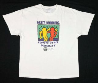 Keith Haring Best Buddies Florida State Seminoles Mens Xl S/s T - Shirt Fsu D4