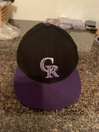 Colorado Rockies Era 59fifty Hat Fitted 7 1/2 Cap Black Purple