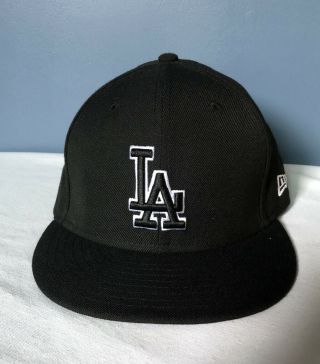 Los Angeles La Dodgers Black Era 59fifty Fitted Hat 7 3/8