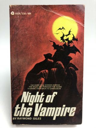 Night Of The Vampire Raymond Giles Avon S361 Horror First Printing