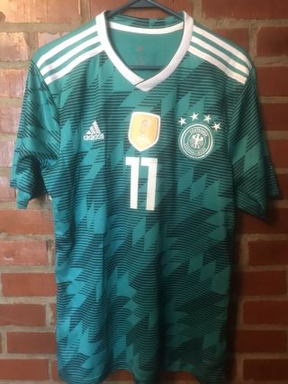 Adidas Germany Away Jersey - Fifa World Cup 2018 Werner Size Large