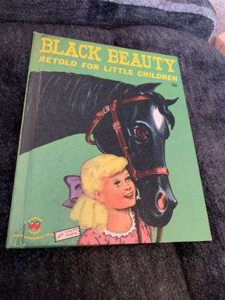 Black Beauty Retold For Little Children,  Wonder Books,  1952 M2
