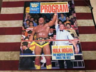 Wwf World Wrestling Federation Program 168 Hulk Hogan Cover