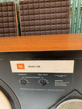 Classic JBL L100 Vintage Speakers in Cherrywood Color,  Great 3