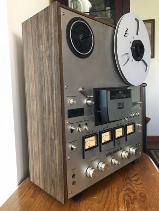 Vintage Akai GX - 630D - SS Reel - to - Reel Stereo Tape Player Hub & Metal Reel 2