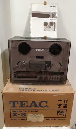 Teac X - 3 Stereo Reel To Reel Tape Recorder Player