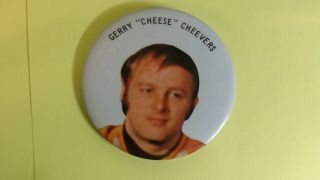 Nhl Wha Gerry " Cheese " Cheevers Photo Logo Hockey Pinback Button