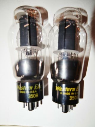Pair 350b Vintage Western Electric Vacuum Tubes Amplifier