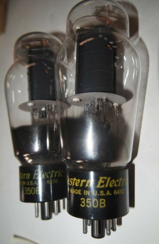 Pair 350B Vintage Western Electric Vacuum Tubes Amplifier 3