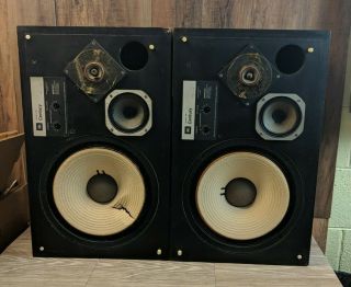 Classic Jbl L100 Vintage Speakers In Cherrywood Color Need Work