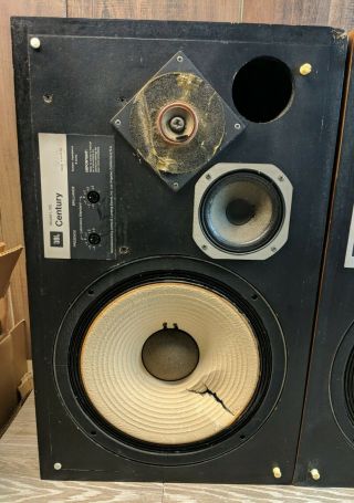 Classic JBL L100 Vintage Speakers in Cherrywood Color Need Work 2