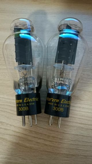Matched Pair We300b Western Electric United States Vacuum Tube