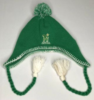 Minnesota North Stars Nhl Zephyr Tassel Pom Knit Beanie Winter Hat Cap