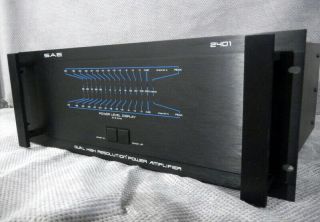 Sae 2401 Stereo Power Amp Dual High Resolution Power Amplifier 250 Watts/ch @ 8