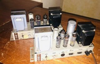 Pair Ampex Monoblocks With Triad Transformers 6973 Tubes Plug And Play Power Amp
