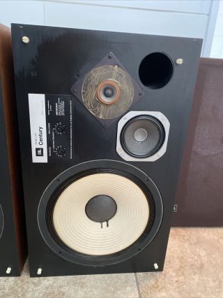 JBL Model L100 Century Speakers in Cherrywood Color With Grills 2