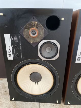 JBL Model L100 Century Speakers in Cherrywood Color With Grills 3