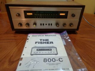 Estate The Fisher 800c Tube Stereo Receiver Powers On - No Speakers To Test It