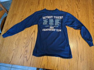 Vintage 1984 Detroit Tigers World Champion Long Sleeve T - shirt Small / XSmall 2