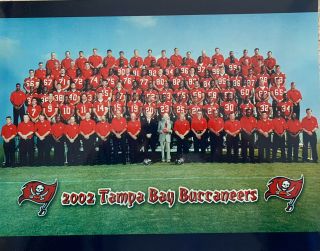 2002 Tampa Bay Buccaneers Bowl Xxxvii 11x14 Team Photo Brooks Sapp Lynch