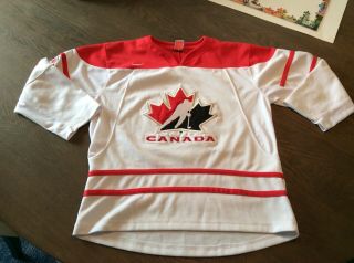 Canada National Ice Hockey Team Nike Jersey Youth L/xl Boys Olympics Nhl White